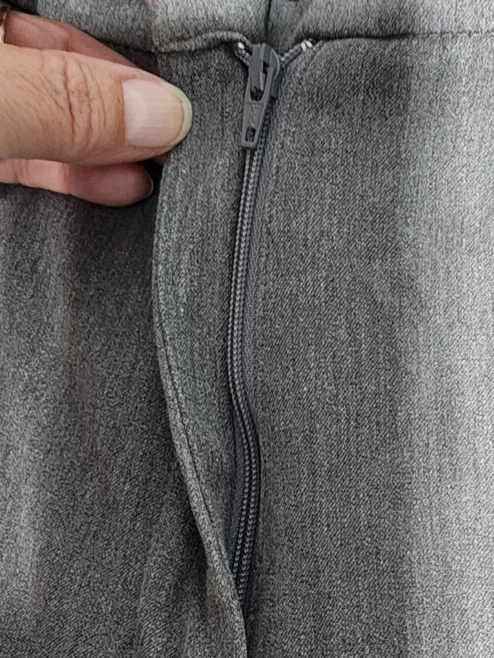 41 Hawthorn 22W Light Grey Heather Stretch Ankle Dress Pants - Picture 4 of 15
